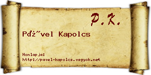 Pável Kapolcs névjegykártya